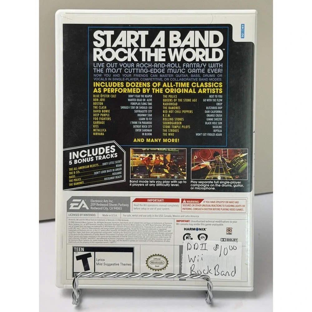 Rock Band (Game Only) Wii Game 2008 CIB Complete With Manual